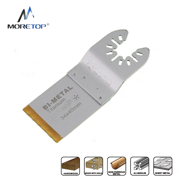 moretop oscillating multi-tool BIM titanium plunge cut blade 18201002 34mm
