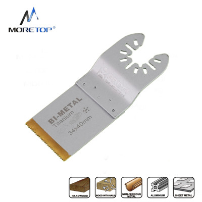 moretop oscillating multi-tool BIM titanium plunge cut blade 18201002 34mm