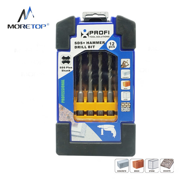 Moretop 12pcs SDS plus Hammer Drill Bit Set 20602001