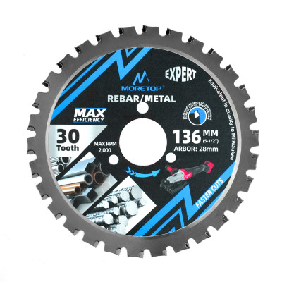 Moretop Rebar/metal cutting blade exclusively compatible with milwukee 3675-20