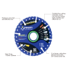 Moretop vacuum brazed diamond blade 230mm multipurpose cutting